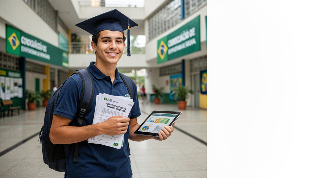 Estudante planejando sua formação